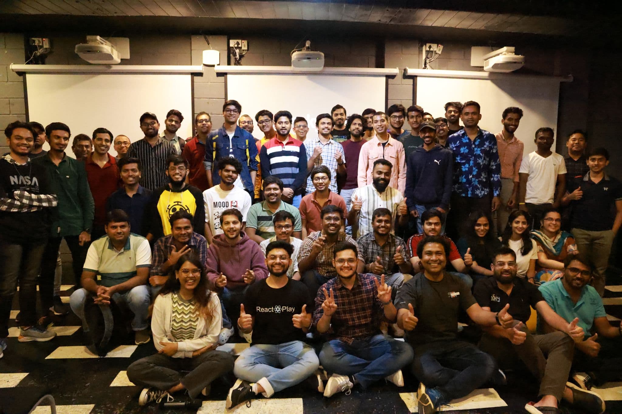 The first ReactPlay Bengaluru meetup at GeekyAnts in November 2023